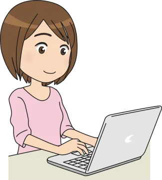 a woman working on her laptop