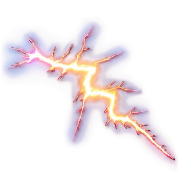 a pair of lightning bolts