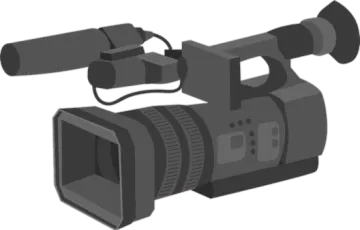 a video camera on a white background