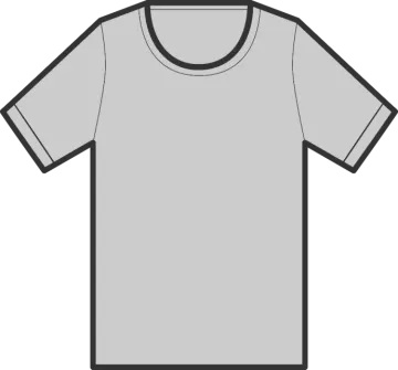 a gray t - shirt