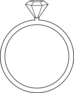 a diamond ring coloring page