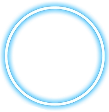 a blue circle with a white background