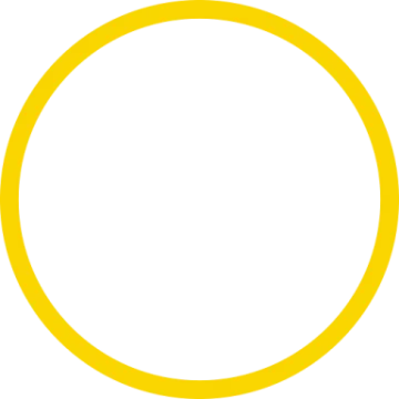 a yellow circle on a white background