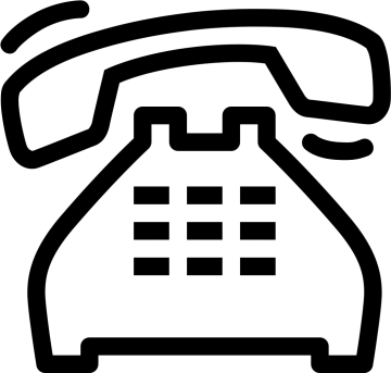 a black and white telephone