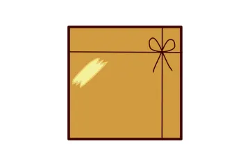 a brown envelope with a ribbon tied around it