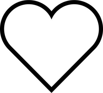 a black and white heart icon