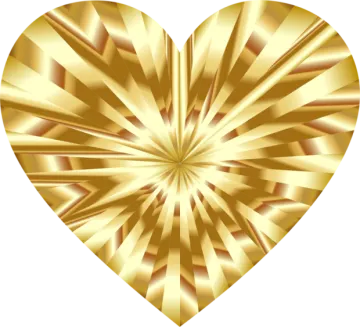 a golden heart shaped diamond