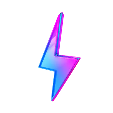 an image of a rainbow colored lightning bolt