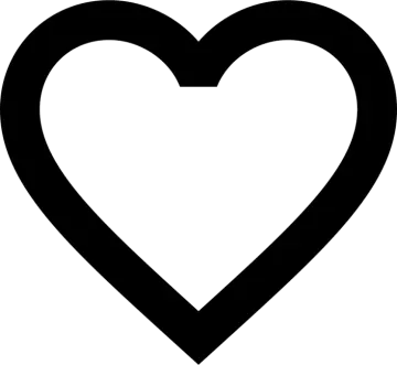 a black and white heart icon