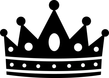 a black crown on a white background