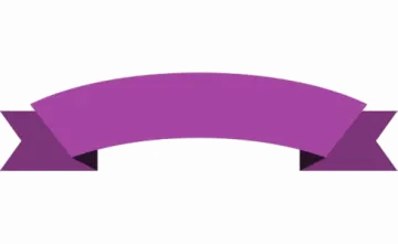 a purple ribbon on a white background