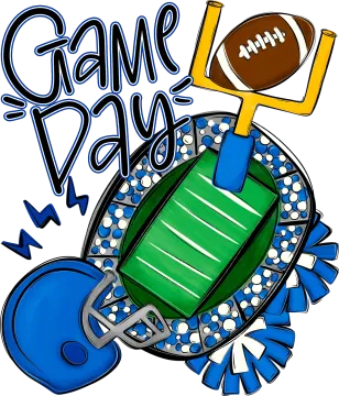 a football ball with the words game day on it