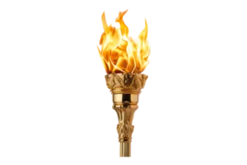 a torch with flames on it