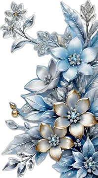 a bouquet of blue flowers on a white background