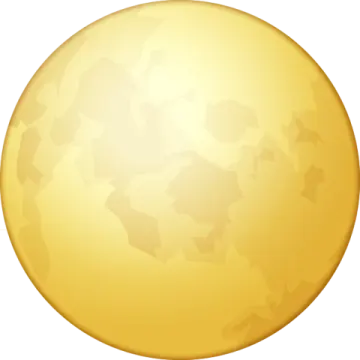 a yellow moon on a white background