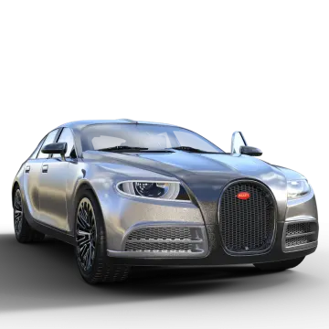 a silver car on a white background