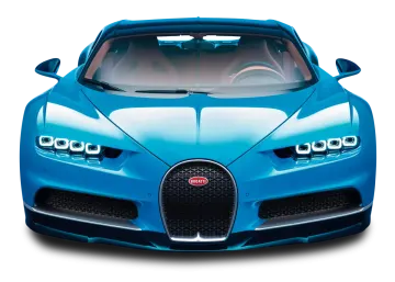 a blue sports car on a white background
