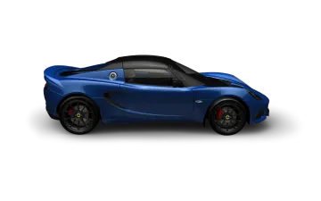 a blue sports car on a white background