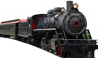a black and red train engine
