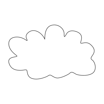 a cloud with a white background