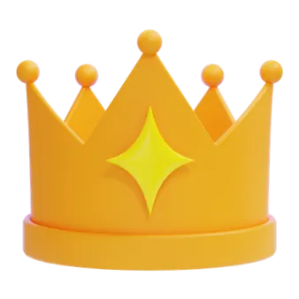 a yellow crown on a white background