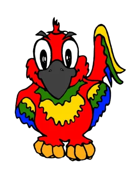 an image of a red bird with yellow wings