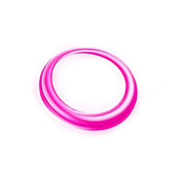 a pink ring on a white background