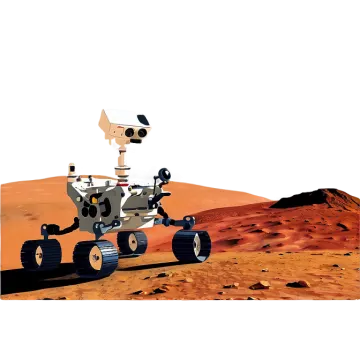 an image of a robot in the desert
