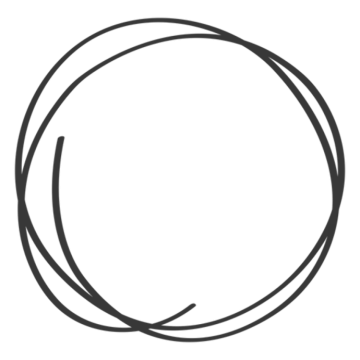 a black and white drawing of a circle