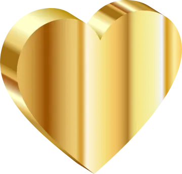 a gold heart