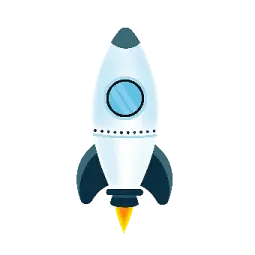 a rocket is shown in this illustration