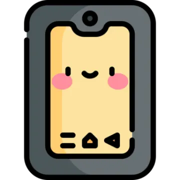 a cell phone with a smiley face on it