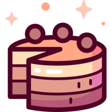 a piece of cake on a white background