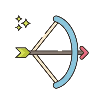 a bow and arrow icon