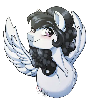 a black and white cat with wings