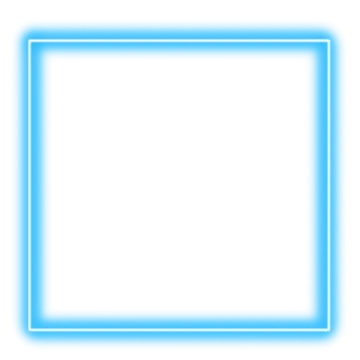 a blue square frame on a white background