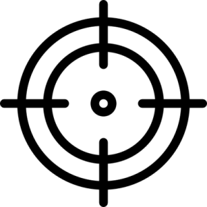 a black and white image of a target