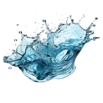 a splash of water on white background