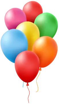 a bunch of balloons on a white background