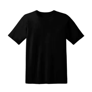 a black t - shirt on a white background