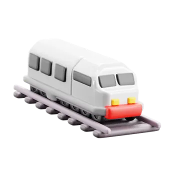 a toy train on a white background