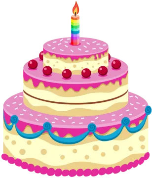 a birthday cake with a candle on top