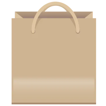 a brown shopping bag