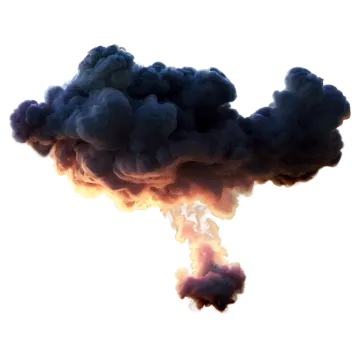 a cloud of smoke on a white background