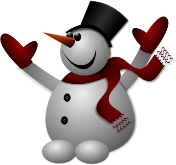 a snowman wearing a top hat and scarf