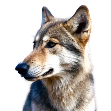 a close up of a dog's face