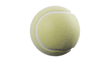 a tennis ball on a white background