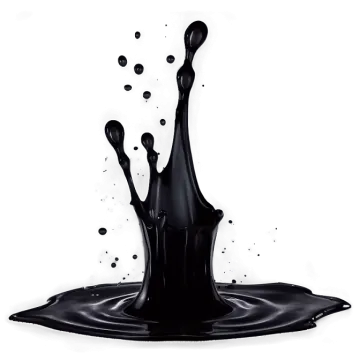 black liquid splash isolated on white background