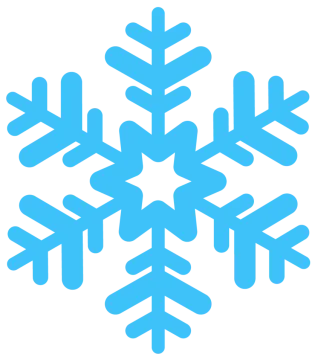 a snowflorer icon in blue