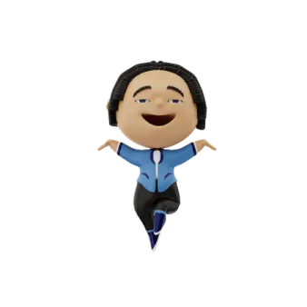a cartoon figure of a man in a suit and tie